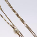 CHANEL Necklace metal Gold CC Auth 110931-6