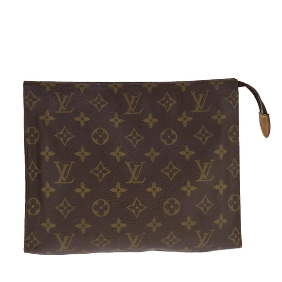 LOUIS VUITTON Monogram Poche Toilette 26 Pouch M47542 LV Auth 111026
