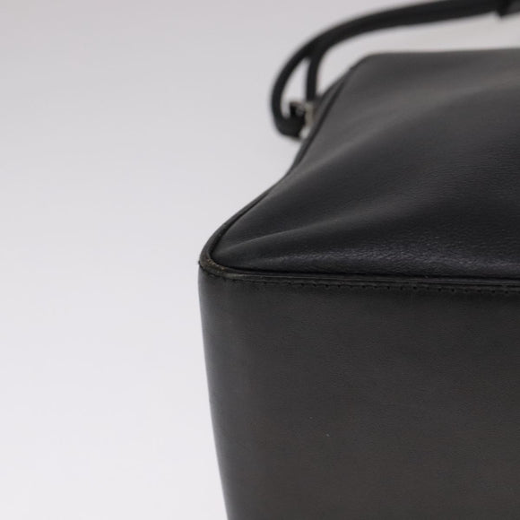 GUCCI Shoulder Bag Leather Black Gold 001 3766 Auth 111055