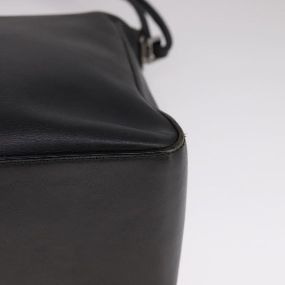 GUCCI Shoulder Bag Leather Black Gold 001 3766 Auth 111055