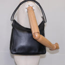 GUCCI Shoulder Bag Leather Black Gold 001 3766 Auth 111055-21