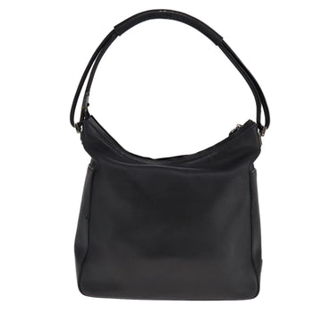 GUCCI Shoulder Bag Leather Black Gold 001 3766 Auth 111055 - 0