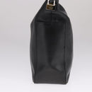 GUCCI Shoulder Bag Leather Black Gold 001 3766 Auth 111055-4