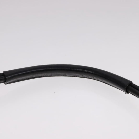 GUCCI Shoulder Bag Leather Black Gold 001 3766 Auth 111055