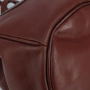 CARTIER Must Line Shoulder Bag Leather Bordeaux Gold Auth 111058-14