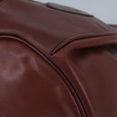 CARTIER Must Line Shoulder Bag Leather Bordeaux Gold Auth 111058-15