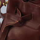 CARTIER Must Line Shoulder Bag Leather Bordeaux Gold Auth 111058-11