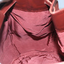 CARTIER Must Line Shoulder Bag Leather Bordeaux Gold Auth 111058-19