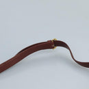 CARTIER Must Line Shoulder Bag Leather Bordeaux Gold Auth 111058-8