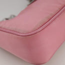 PRADA Shoulder Bag Nylon 2way Pink Silver Auth 111069-9