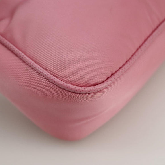 PRADA Shoulder Bag Nylon 2way Pink Silver Auth 111069