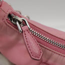 PRADA Shoulder Bag Nylon 2way Pink Silver Auth 111069-10
