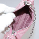 PRADA Shoulder Bag Nylon 2way Pink Silver Auth 111069-11