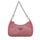 PRADA Shoulder Bag Nylon 2way Pink Silver Auth 111069-13