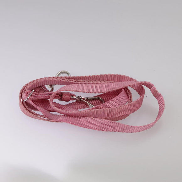 PRADA Shoulder Bag Nylon 2way Pink Silver Auth 111069
