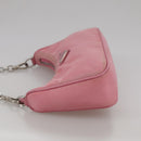 PRADA Shoulder Bag Nylon 2way Pink Silver Auth 111069-3