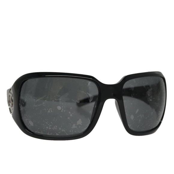 CHANEL Sunglasses plastic Black CC Auth 111071V
