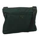 PRADA Shoulder Bag Nylon Green Auth 111079-1
