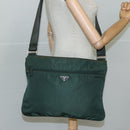 PRADA Shoulder Bag Nylon Green Auth 111079-24