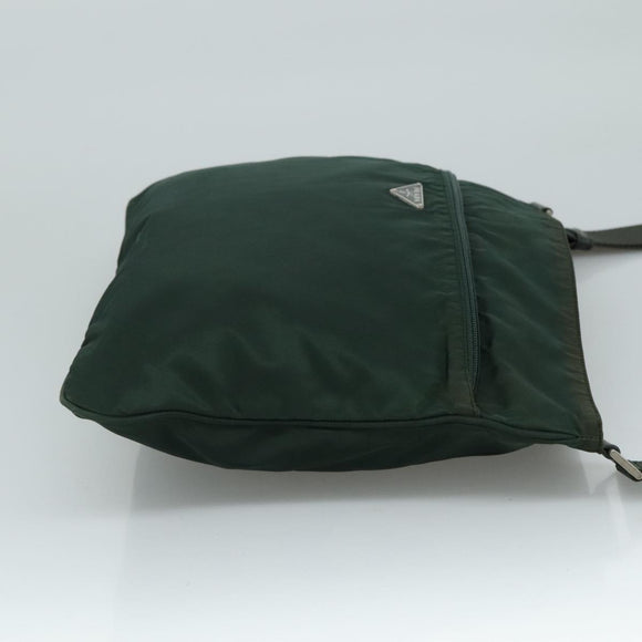 PRADA Shoulder Bag Nylon Green Auth 111079