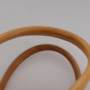 CELINE C Macadam Canvas Hand Bag Suede Leather Yellow Gold Auth 111108-8