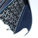 CELINE C Sulky Shoulder Bag Canvas Navy Gold Auth 111109-22