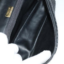 BALLY Quilted Chain Shoulder Bag Leather Black Gold Auth 111116-12