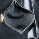 BALLY Quilted Chain Shoulder Bag Leather Black Gold Auth 111116-20