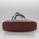 BURBERRY Nova Check Tote Bag Canvas Leather Beige Red gold Auth 111118-7