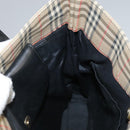 BURBERRY Nova Check Tote Bag Canvas Leather Beige Black gold Auth 111119-18