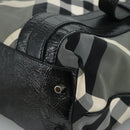 BURBERRY Nova Check Tote Bag PVC Enamel Gray Black Auth 111120-12