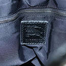 BURBERRY Nova Check Tote Bag PVC Enamel Gray Black Auth 111120-14