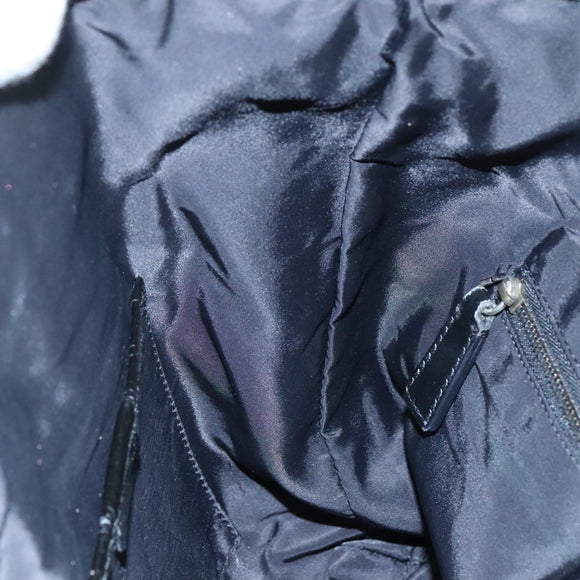 BURBERRY Nova Check Tote Bag PVC Enamel Gray Black Auth 111120