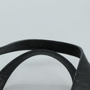 BURBERRY Nova Check Tote Bag PVC Enamel Gray Black Auth 111120-8