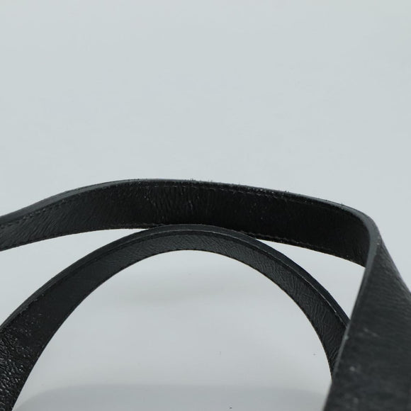 BURBERRY Nova Check Tote Bag PVC Enamel Gray Black Auth 111120