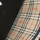 Burberrys Nova Check Garment Cover Canvas Leather Beige Brown gold Auth 111127-29