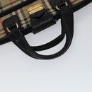 Burberrys Nova Check Garment Cover Canvas Leather Beige Brown gold Auth 111127-7