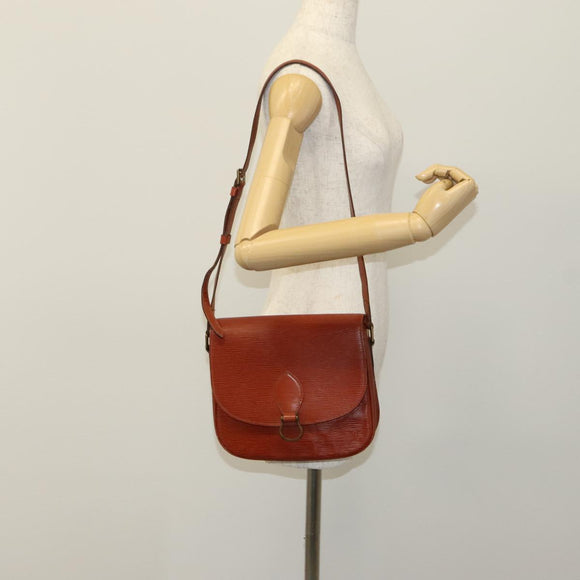LOUIS VUITTON Epi Saint Cloud GM Shoulder Bag Brown M52193 LV Auth 111133
