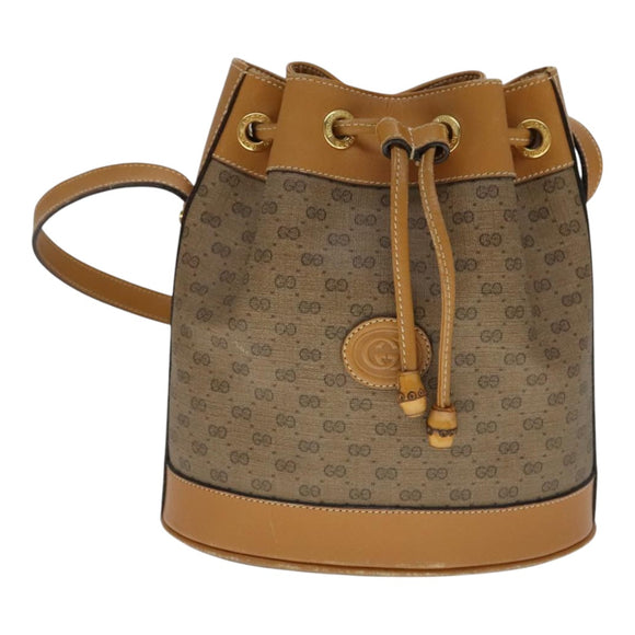 GUCCI Micro GG Supreme Shoulder Bag PVC Brown 007 14 0071 Auth 111171