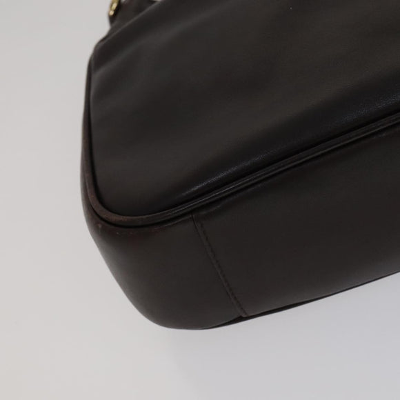 GUCCI Bamboo Hand Bag Leather 2way Brown Gold 001 2058 1638 0 Auth 111180