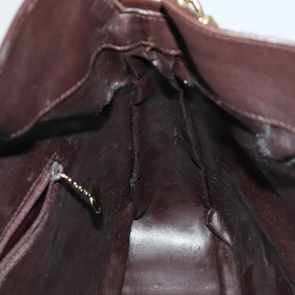 GUCCI Bamboo Hand Bag Leather 2way Brown Gold 001 2058 1638 0 Auth 111180