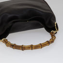 GUCCI Bamboo Hand Bag Leather 2way Brown Gold 001 2058 1638 0 Auth 111180-7