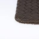BOTTEGA VENETA INTRECCIATO Pouch Leather Brown Auth 111181-14