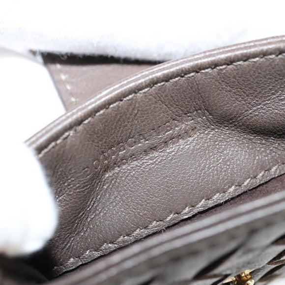 BOTTEGA VENETA INTRECCIATO Pouch Leather Brown Auth 111181