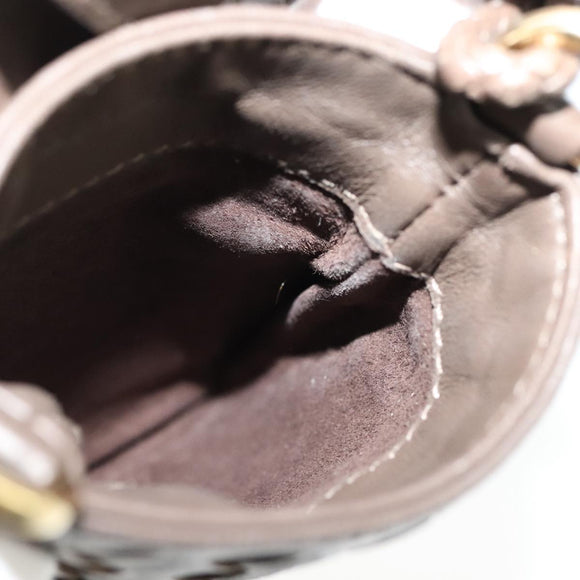 BOTTEGA VENETA INTRECCIATO Pouch Leather Brown Auth 111181