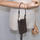 BOTTEGA VENETA INTRECCIATO Pouch Leather Brown Auth 111181-18