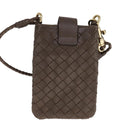 BOTTEGA VENETA INTRECCIATO Pouch Leather Brown Auth 111181-2