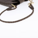 BOTTEGA VENETA INTRECCIATO Pouch Leather Brown Auth 111181-7