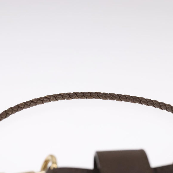 BOTTEGA VENETA INTRECCIATO Pouch Leather Brown Auth 111181