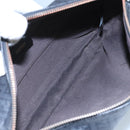 FENDI Zucchino Canvas Shoulder Bag Gold Black Auth 111182-11